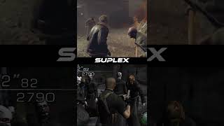 Resident Evil 4 Remake: Leon Kicks AND Suplexes Comparison