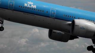 KLM Boeing 777  taking off runway 36L, Schiphol Amsterdam