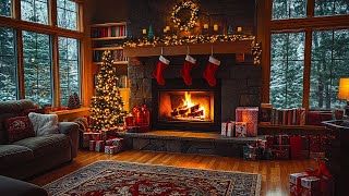 Christmas Fireplace Music 🔥 Relaxing Christmas Music Ambience 🎅🎄Relax by The Fireplace