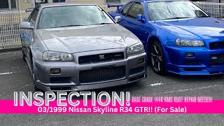 I inspected a 3/99 R34 GTR for client trying to sell