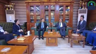 Dr Ibrahim Talaat Ibrahim Interprets for Iraqi and Japanese Officials at Al-Iraqia President Office