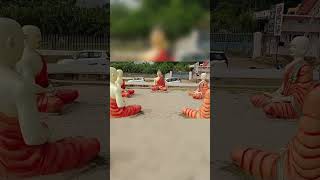 Bhuddhist statues on bheemili beach, vizag bheemili beach.