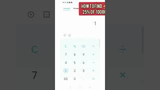 Mobile ke📲 Calculator me percentage 💯kaise nikale?|| How to find percent in phone  calculator#shorts