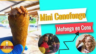 Mofongo en Cono Mini Conofongo con camarones y pollo en salsa criolla #mofongo #conofongo