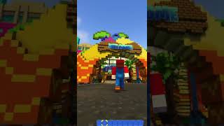 Coconut Mall in MINECRAFT! #mariominecraft #minecraftshorts #minecraft #mariokart #shorts