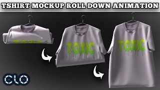 How i created this Tshirt Mock Up Roll Down Animation on Clo3d