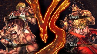 Street Fighter X Tekken - Law/Ken Vs Bob/Hugo (HARDEST)