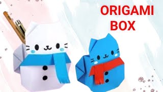 Folded Origami Perfection: Origami Box Designs!👑|origami box #viralvideos