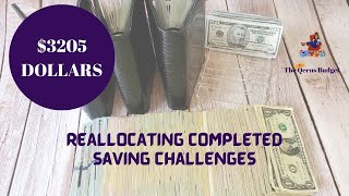 REALLOCATING $3205 COMPLETED SAVING CHALLENGES IN FEBRUARY INTO SHORT AND LONG TERM BINDERS