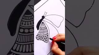 Butterfly mandala art | mandala art | easy mandala art | mandala art for beginners | shorts