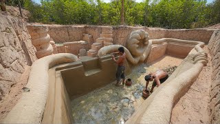 Building Temple Underground House With King Cobra Swimming Pools Part I