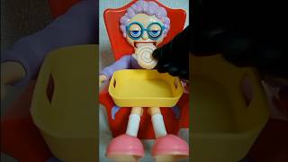 Filling Gummy Rolls  In  Granny's Tray #shorts #asmr #grannygreedy #trending #fun #funtoys