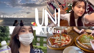 ENG)日本の大学生のリアルな学校生活（撮影,スキンケア,チーズトマト麺, 現実逃避しに逗子旅行行った^^)