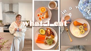 What I Eat in a Week! healthy quick & easy high protein & nourishing meals! + healthy grocery haul!