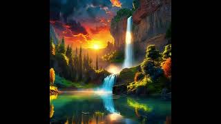 water fall #nature #relaxingmusic #waterfall #meditation #music #