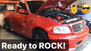 Ford Lightning Build - First Cold Start, Tuning, and Front End Results!