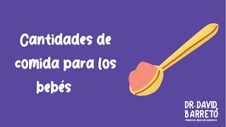 Cantidades que debe comer un bebé