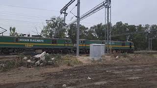 TWIN WAG9 HAULING A BOXN COAL TOWARDS RAJPURA CROSSING PATIALA STATION