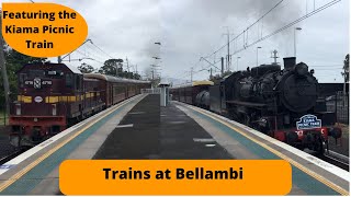 Adam's Trains Vlogs: Trains at Bellambi Featuring the Kiama Picnic Train.