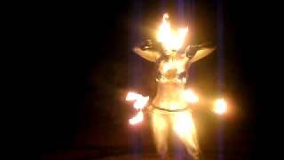 RACHEL LOBANGCO's***SILVER FIRE DIVAH***(by barbara bennett)with the FIRE BELLY BELT and TORCH