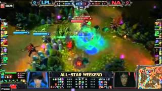 NA VS LPL First match bot and mid caught