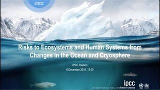 IPCC SROCC: Risks to Ecosystems & Human Systems from Changes in the Ocean and Cryosphere