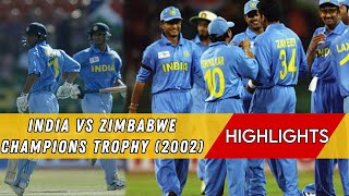 India Vs Zimbabwe Champions Trophy (2002) ! Mohammad Kaif's Century Secures Stunning Win Over ZIM