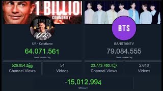 UR Cristiano  vs BTS  live subcount