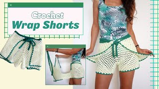 The Easiest Crochet Shorts Pattern! Adjustable Wrap-around granny square shorts