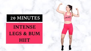 20 MIN HIIT WORKOUT AT HOME - LEGS AND BUM