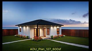 Studio 1 Bath (600SF)ADU Floor Plan/Tiny Home/ Granny Flat/ Cottage/Studio[ADU Plan 127 600sf]