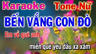 Bến Vắng Con Đò Karaoke tone nữ || Nhạc Sống Phương Hiếu Organ