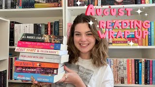 August Reading Wrap Up - my first time in over a year that I rate a book under 3⭐️