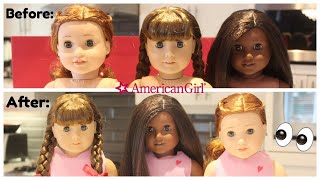 American Girl Doll FREE Eye Exchange - Before & After