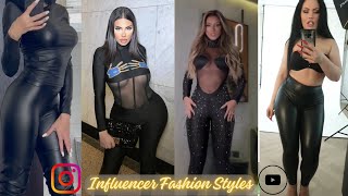 How to Style Shiny Leather Leggings Summer Styles | Curvy Instagram Fashion Hacks | Influencer GRWM