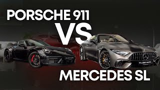 Сравнение Mercedes SL vs Porsche 911: Интерьер и экстерьер #mercedessl  #porsche911  #luxurycars