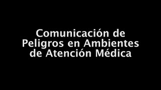 Spanish Hazard Communication Training For Healthcare Employees from SafetyVideos.com