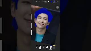 I made RM’s hair ✨blue✨ #jimin #jhope #jin #suga #rm #jk #v #bts #army #borahae #short #suglvr