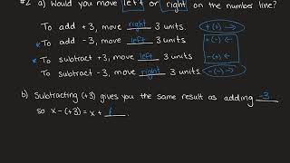 Subtracting Integers on a Number Line