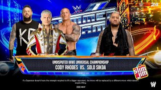 Cody Rhodes Vs Solo Sikoa Falls Count Any Where Match in SummerSlam..