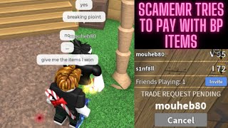 Let me pay you with breaking point items 💀| Roblox mm2 bet scammer