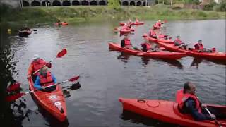 Wyścigi kajaków i rowerów wodnych przy głogowskiej marinie