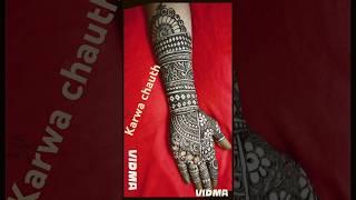 Simple Karwachauth mehndi design #mehndidesign