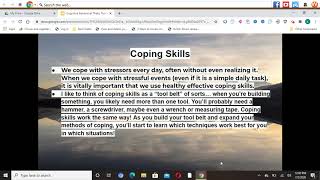 CBT Toolbox Healthy Coping Skills: Stress Management by Jeff Riggenbach-Part 1