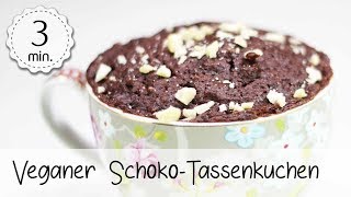 Veganer Schoko Tassenkuchen ohne Ei - Tassenkuchen selber machen Vegan | Vegane Rezepte