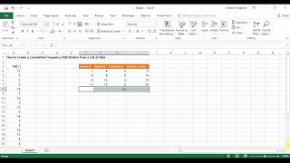 Microsoft Excel | How to create a Cumulative Frequency Table in Excel