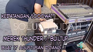 Kedatang sound system dan power 5000 watt buat 17 agustusan.. 🙏 lagunya copyright semua