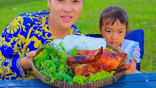 Amazing Shredded water Lobster Catch Skill Most Satisfying Eat Grilled chicken