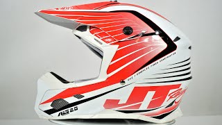 Kask JT RACING als 1.0 white red