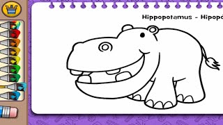 HOW TO DRAW HIPPOPOTAMUS 🦛